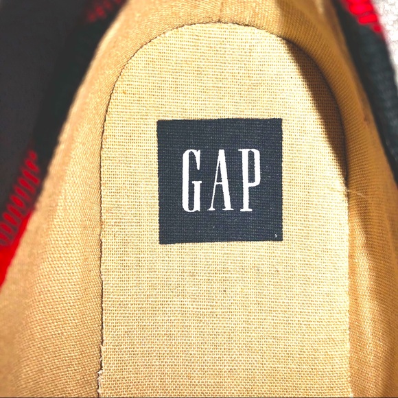 GAP Red Black Plaid Low Top Lace Sneakers Childs 3🧑🎄 - Picture 3 of 13